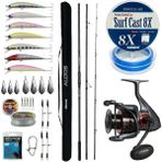 Yekoutdoor Yüksek Performans Okuma Olta Seti Okuma Alijos Surf 435 cm 100+250 gr 3 Parça&okuma Ceymar C-8000A Olta Makinesi - Standart - Renkli