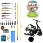 Yekoutdoor Yüksek Performans Okuma Olta Seti Okuma Makaira Surf 4,50 Cm 100-250 3 Parça Yellow Surf Kamışı&Savage Gear Sgs8 8000 Fd 8+1Bb Olta Ma
