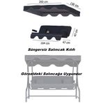 Yekta Home Antalya 3 kişilik Salıncak Minder Takımı . Yastık Tente Kolluk Minder Süngersiz Set