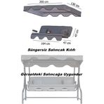Yekta Home Gümbet 3 kişilik Salıncak Minder Takımı . Yastık Tente Kolluk Minder Süngersiz Set