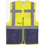 Yelek: Uniwest Raşel Mühendis Yelek F.sarı--Lacivert - 4XL
