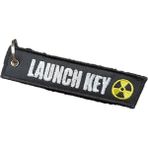 Yeles Launch Key Motorcu Kumaş Anahtarlık - 13 - Siyah - Beyaz - Sarı