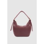 Yelie Toka Detaylı Çapraz Askılı El, Kol ve Omuz Çantası Bordo - 22 x 15 x 9 cm