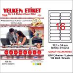 Yelken 99,1X34 mm - Beyaz - Lazer Etiket