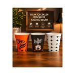 Yelken Cup 7oz Karton Bardak 3000 Adet Koli Yıldız Desenli