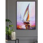 Yelken Deniz El Yapımı Yağlı Boya Tablo 65x90cm