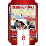 Yelken Laser Etiket YN5208 8'li A4 Beyaz 105 x 70