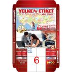 Yelken Laser Etiket YN5303 6'lı A4 Beyaz 105 x 99