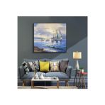 Yelken Manzara El Yapımı Yağlı Boya Tablo 95x85cm