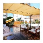 Yelken Örtüsü, Geri Çekilebilir U Şekilli Dalga Yelken Pergola Örtüsü UV Koruması için Gölgelik Nefes Alabilir ve Güneşe Dayanıklı Geniş Dış Mekan Alanları için İdeal (W3,2*U15m/G10,50*U 49,64 m)