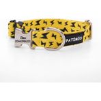 Yellow Boom Isimli Köpek Tasması, Köpek Künyesi, Köpek Isimlik, Isme Özel Tasma - XS - Siyah - Sarı