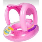 Yellow Tech Gölgelikli Bebek Simidi - Baby Float - Pembe
