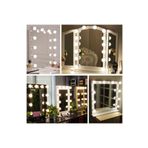 Yellowtech Hollywood Tarzı 10'lu Makyaj Masası Aynası Için Beyaz Led Işıklı Top Lamba