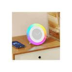 Yellowtech Kablosuz Bluetooth Hoparlör Moon Serisi RGB Işıklı v5.3 TF Kart AUX-USB Beyaz