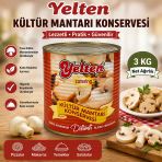 Yelten Kültür Mantarı Konservesi 3 Kg (Dilimli) Catering Tipi Büyük Boy
