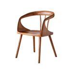 Yemek Odası Sandalyeleri, Masif Ahşap Yemek Sandalyesi Kol Dayama Arkalığı Sandalye Modern Minimalist Kahve Sandalyesi Oturma Odası Mutfak Mobilyası, Mutfak Sandalyeleri(Cherry color)