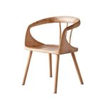 Yemek Odası Sandalyeleri, Masif Ahşap Yemek Sandalyesi Kol Dayama Arkalığı Sandalye Modern Minimalist Kahve Sandalyesi Oturma Odası Mutfak Mobilyası, Mutfak Sandalyeleri(Wood color)