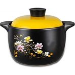 Yemek pişirmek için toprak tencere, güveç için pişmiş toprak tencere, seramik güveç, ısı depolama, dayanıklı yapışmaz tava, temizlemesi kolay, kapasite 3,5 l_A