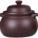 Yemek pişirmek için toprak tencere, pişmiş toprak güveç, seramik güveç, soğuğa ve ısıya dayanıklı, güvenli (5 l kapasite)