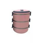 Yemek Termosu Pembe 3Lü Sefer Tası Saklama Kabı 1.8Lt