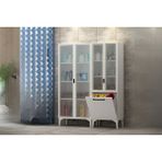 Yen 4 Kapaklı Kirli Sepetli Banyo Dolabı - Ekru