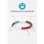 Yengeç Burcu Taşlarından Oluşan Doğal Taş Bileklik 8 mm Küre Kesim - Burç Bilekliği
