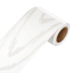 YENHOME 7,6 x 600 cm kendinden yapışkanlı kenar bandı, beyaz, ahşap görünümlü, bordür, duvar kağıdı bordürü, kendinden yapışkanlı rulo, beyaz, oturma odası, yatak odası, mutfak için