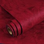 YENHOME Kendinden Yapışkanlı Duvar Kağıdı Kadife Kumaş Koyu Kırmızı Elbise Dolabı için 40 x 200 cm Duvar Kağıdı Kendinden Yapışkanlı Koyu Kırmızı Yapışkan Folyo Duvar Kırmızı Dolap Folyosu Kadife