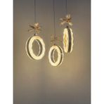 Yeni 3 Lü Kristal LED Avize Modelimiz - Gold