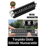 Yeni Araç İçi Telefon Numarası Parkmatik Metal Çevirmeli Ayarlı Torpido Üstü Silindir Numaratör