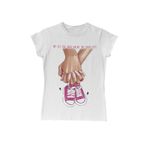 Yeni Bebek Kız Ayakkabı Anneler Günü Beyaz Bayan Tshirt