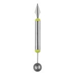 Yeni Bir Çift Kafalı Paslanmaz Çelik Oyma Bıçağı Meyve Karpuz Dondurma Balye Kaşık Yığınları Kaşık Ev Gadget'lar (Yurt Dışından) - Melon Scoops & Ballers - Renkli