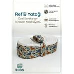 Yeni Doğan Bebek Reflü Yatağı - Nefes Alan Kolajen Kumaş - Mavi - Beyaz