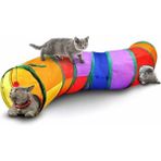 Yeni Evcil Kedi Oyuncakları Gökkuşağı S-Şekilli Kavisli Tünel Pist Kedi Oyuncakları Aracılığıyla Kedi Matkap (Yurt Dışından) - Renkli