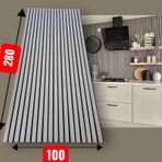 Yeni Gri Akustik Duvar Paneli 100x280 Ahşap Duvar Paneli 100 x 280 CM