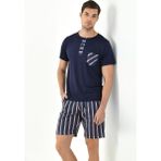 Yeni Inci 3'lü Yarım Kol Erkek Pijama Takım EPJ801 - M - Lacivert