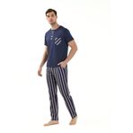 Yeni Inci 3'lü Yarım Kol Erkek Pijama Takım EPJ801 - S - Lacivert