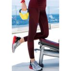 Yeni İnci Çizgili Bilek Boy Fitness Spor Giyim Tayt S211 - Bordo