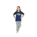 Yeni İnci Kız Çocuk Yarım Kollu Pijama Takımı, 13-14 Yaş, CKP371, İNDİGO MAVİ, kız-çocuk