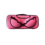 Yeni Inci Sütyen Saklama Çantası, Pembe, Fermuarlı, Seyahat için, Dantel Detaylı, Sert Kabuk (PEMBE)