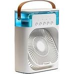 Yeni Işıklı Klima 600ML 5 Spreyli Vantilatör Buzlu Buharlı Mini Klima Mini Fan Buzlu Fan Glr