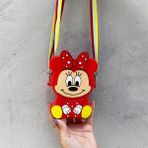 Yeni Kırmızı Minnie Mouse Silikon Mini Omuz Askılı Çocuk Çantası - Karışık