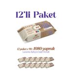 Yeni Lavanta Kokulu Islak Mendil 12x90 Pk 1080 Yaprak Doğal Esans , Geri Dönüştürülebilir Kumaş