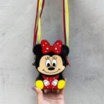 Yeni Minnie Mouse Silikon Mini Omuz Askılı Çocuk Çantası - Karışık