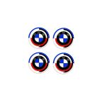 Yeni Nesil Bmw 50.Yıl Logolu Damla Sticker Jant Göbeği Yapışkanlı Sticker 5.5 Cm Uyumlu