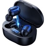 Yeni Nesil E7S Dots Full Hd Stereo Ses Çift Mikrofonlu Extra Bass Kablosuz 5.0 Bluetooth Kulaklık Blututlu ve Kulak Içi Earbuds Nry - Siyah