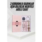 Yeni Nesil Kadın Akıllı Saat Rose Gold Android ve İos Uyumlu