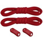 Yeni Nesil Lastikli Ayakkabı Bağcığı, Klipsli Akıllı Bağcık, Pratik Elastik Çocuk Krampon, Bot Bağcığı (Plastik Klipsli, Kırmızı)
