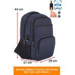 Yeni Nesil Parmak Izi Okuyucu Kilit Sistemli Unisex Lacivert Laptop Sırt Çantası 14"-15,6" inç Dada 13