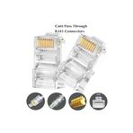 Yeni Nesil Rj45 Cat 6 Konnektör 100 Lü Paket 1. Sınıf Kalite Yeni Nesil Delikli